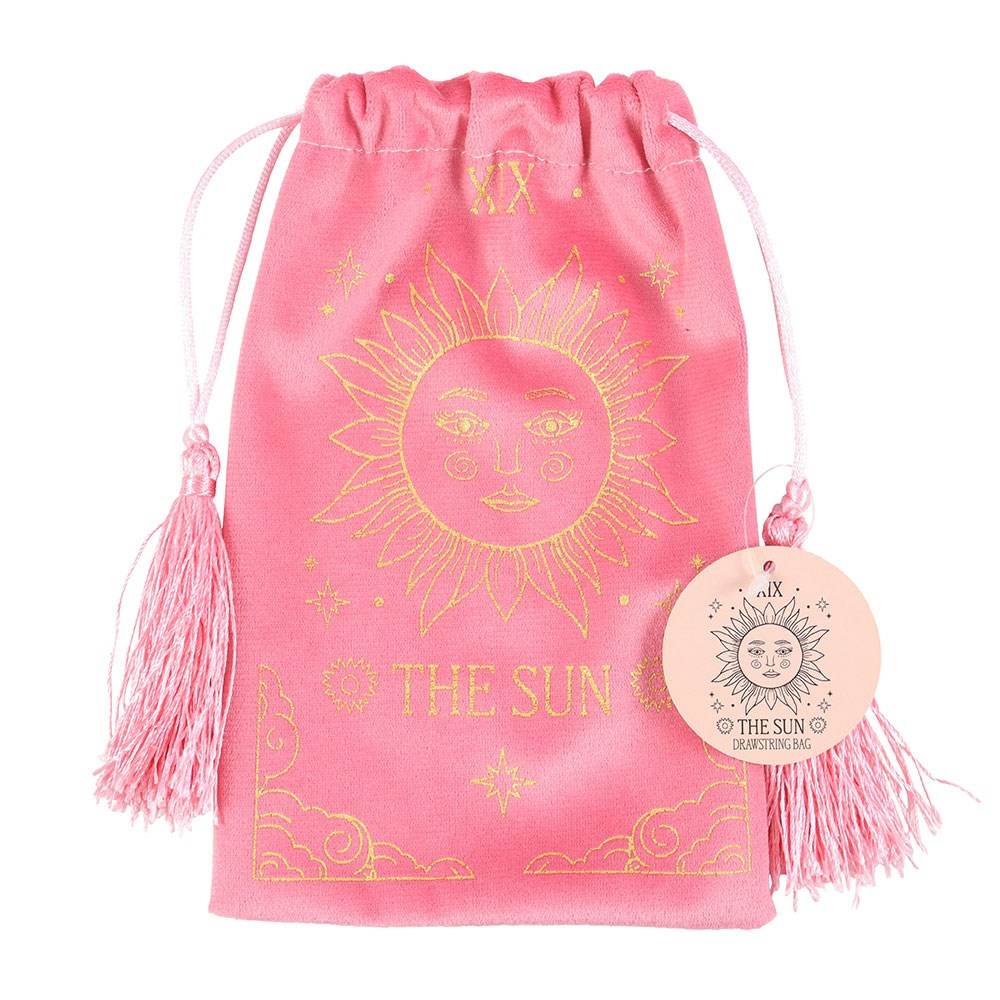 Something Different - The Sun Vintage Tarot Velvet Beutel mit Kordelzug - Mehrfarben